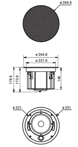 IDea FCS Series Professional Ceiling Speaker - Fig 3