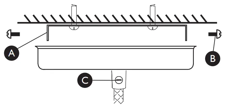JOHN LEWIS Baldwin Small Ceiling Light Remove the fixing strap
