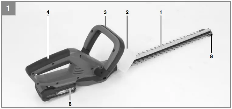 Einhell-GE-CH-1846-Li-Cordless-hedge-trimmer-fig-1