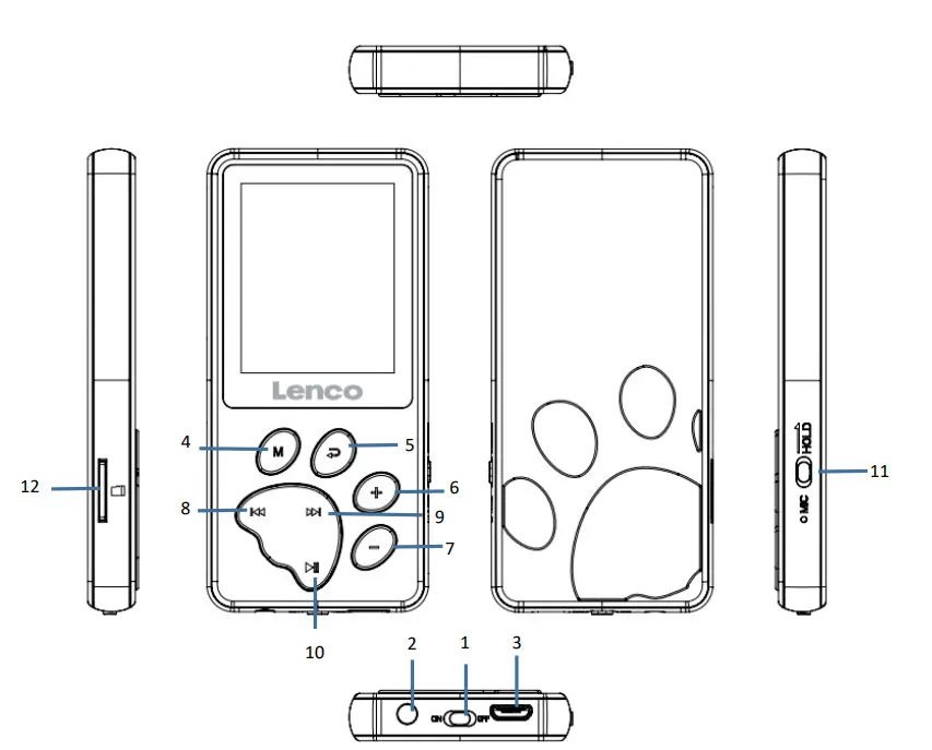 Lenco Xemio-560 8GB MP3 MP4 Player - Figure 5