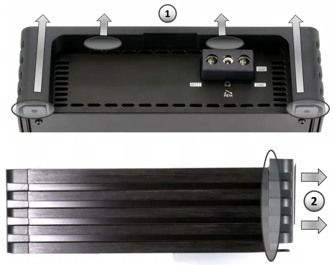 GROUND ZERO COMPETITION SERIES Amplifier - Side panels