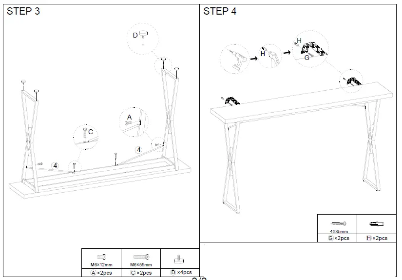 Tribesigns-CT-F1567-Catalin-70.9-Inch-Wood-Gold-White-Console-Table-fig-3