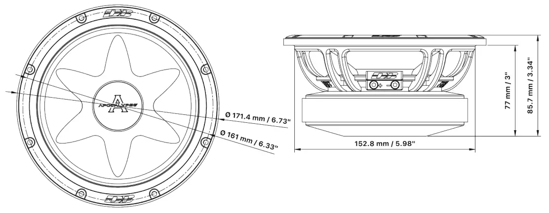 Deaf Bonce AP M61AC Apocalypse Series Mid Range Speakers - 10