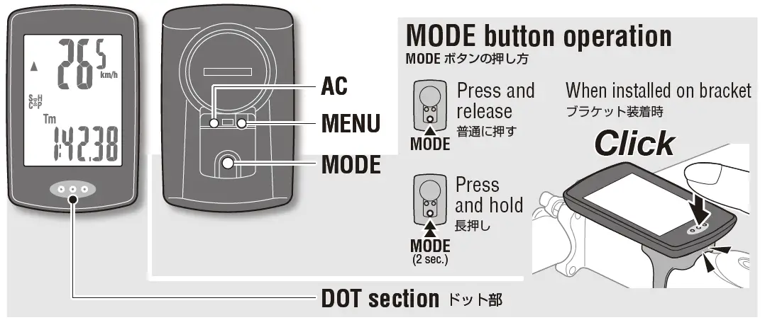 CAT EYE CC-PA500B Smart Padrone Bike Computer-1