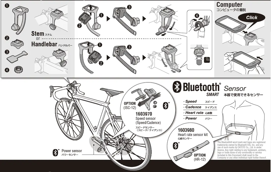 CAT EYE CC-PA500B Smart Padrone Bike Computer-2