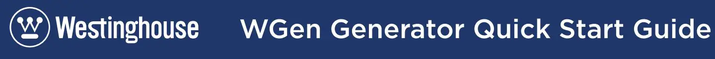 Westinghouse WGen Generator Instruction Manual