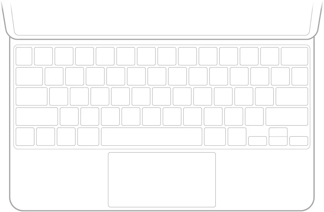 An illustration of Magic Keyboard for iPad.