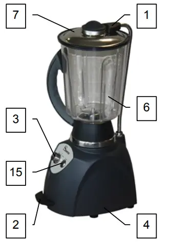 SANTOS 37-4P Liquefying Kitchen Blender 37 - fig 1