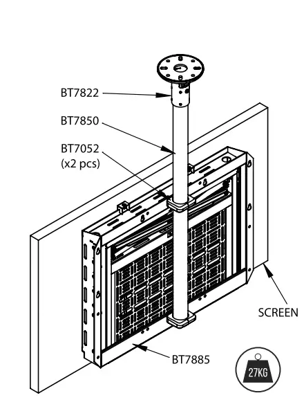 B-TECH-BT7885-Flat-Screen-Wall-Mount-with-Pull-Down-AV-Storage-Tray-FIG-31