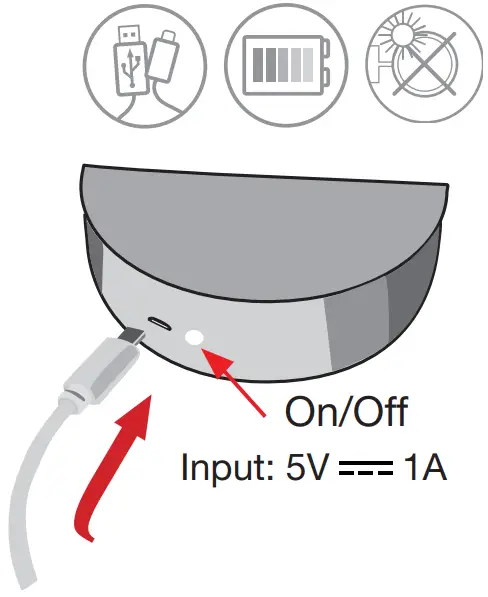 SMEDBO Outline Sensor Activated LED - charge the battery