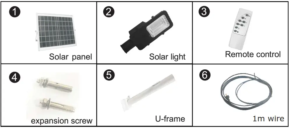 v-tac LED SOLAR STREETLIGHT VT-ST-200 - PARTS INCLUDED