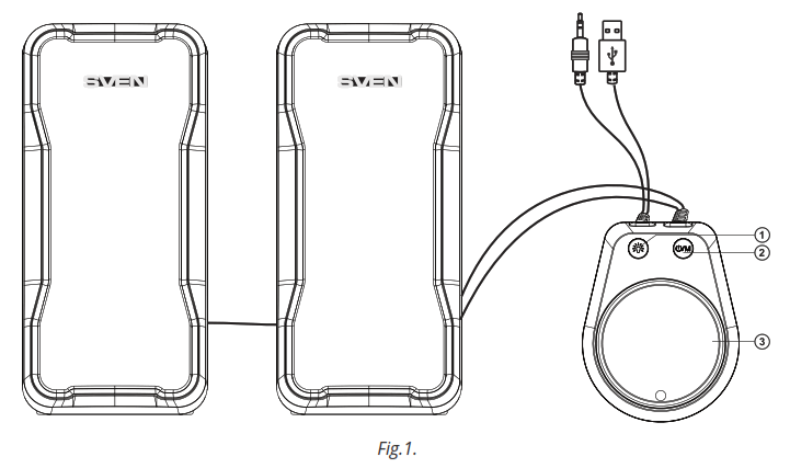 SVEN 435 USB 2.0 Gaming Speaker System with Bluetooth - fig1