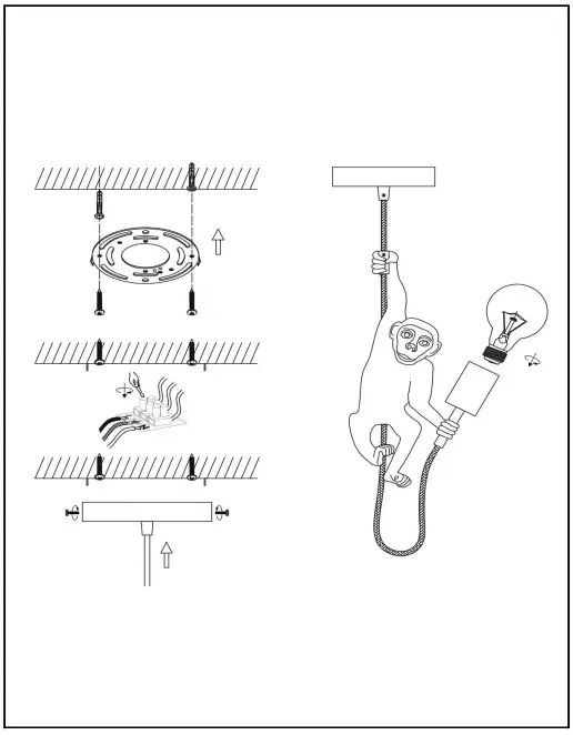 LUCiDE 10402 Extravaganza Chimp Pendant Lamp-FIG7