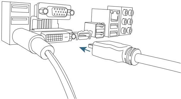 Connect peripherals to the computer, such as a keyboard, mouse, monitor, etc.