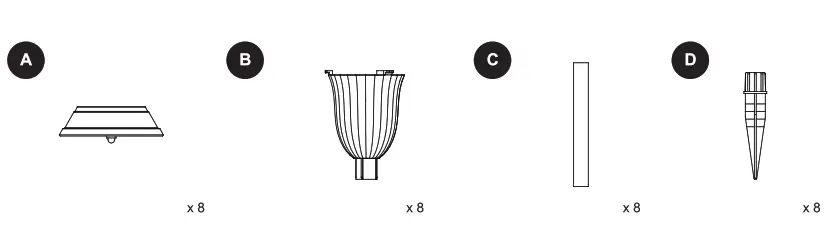 Harbor Breeze 3716951 8 CT 5 Lumen Solar Path Lights - fig1