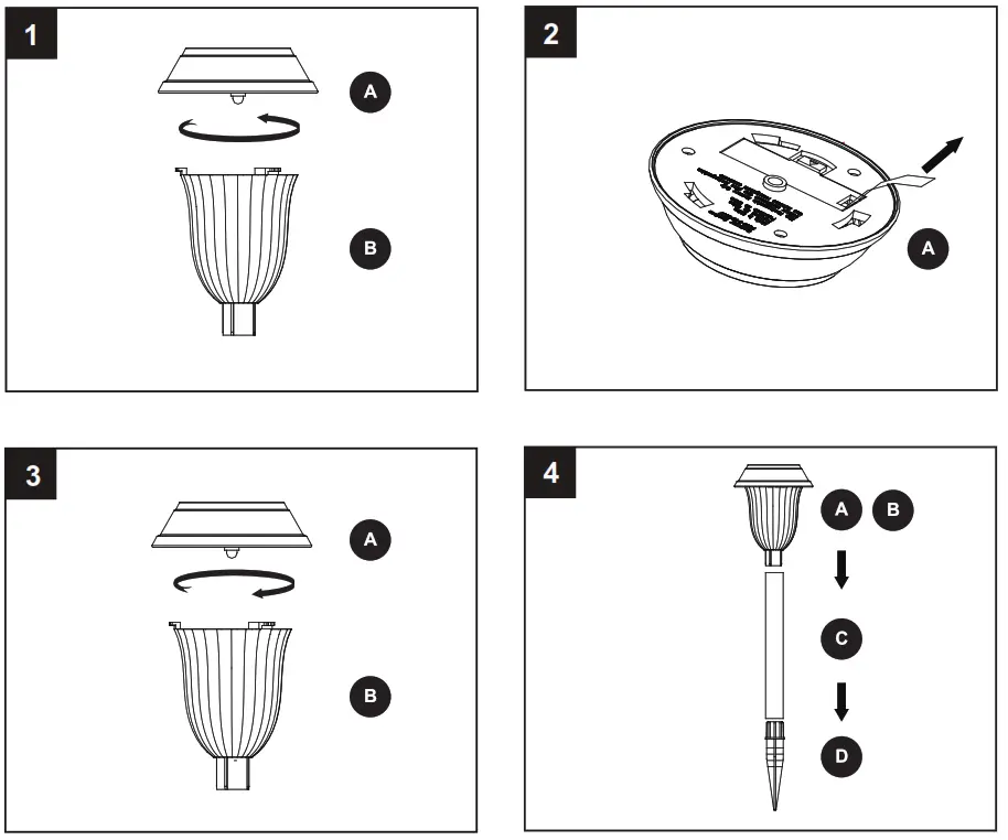 Harbor Breeze 3716951 8 CT 5 Lumen Solar Path Lights - fig2