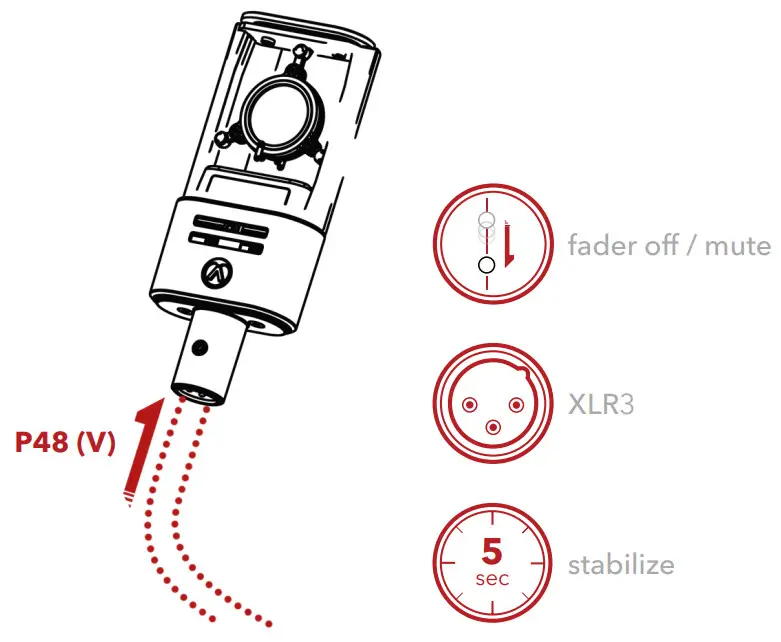 AUSTRIAN AUDIO OC818 Studio Set - power on