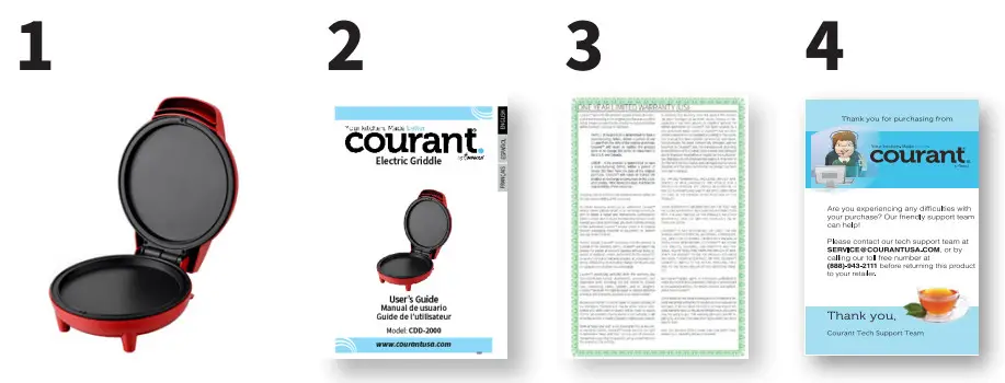 Courant CDD 2000 Personal Griddle - Box