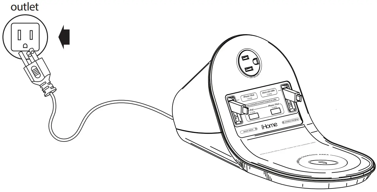 HiW44 Desktop Hub for Charging via Qi Wireless - Set Up