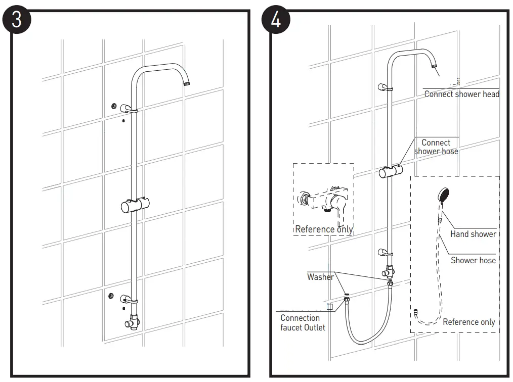 MOEN INS11905 1 RainForest Series Shower Bar-fig4