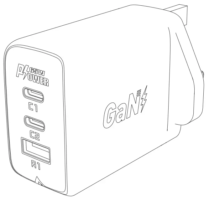 ACEFAST A44 PD 65W GaN USB-C &amp USB-A 3-Ports Charger