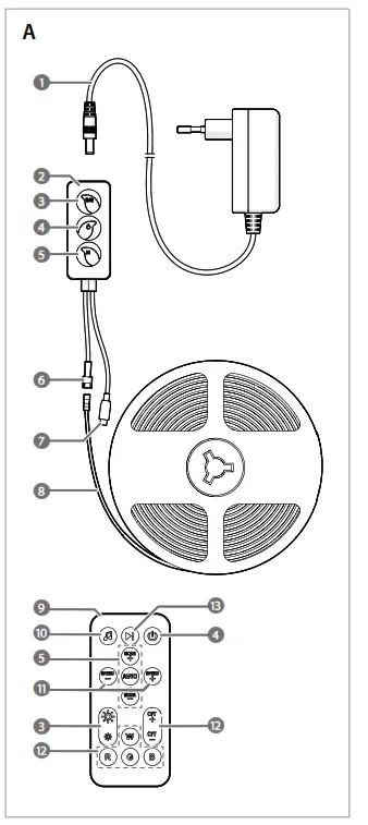 nedis WIFILS51CRGB 5 Meters Smart Wi-Fi LED Strip - 1