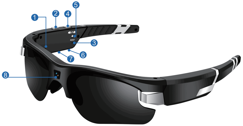 MingSung MS20 Sports Camera Sunglasses - fig