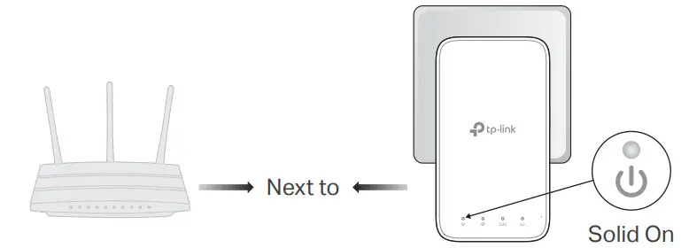 tp-link RE300 AC1200 Mesh WiFi Range Extender - Power On