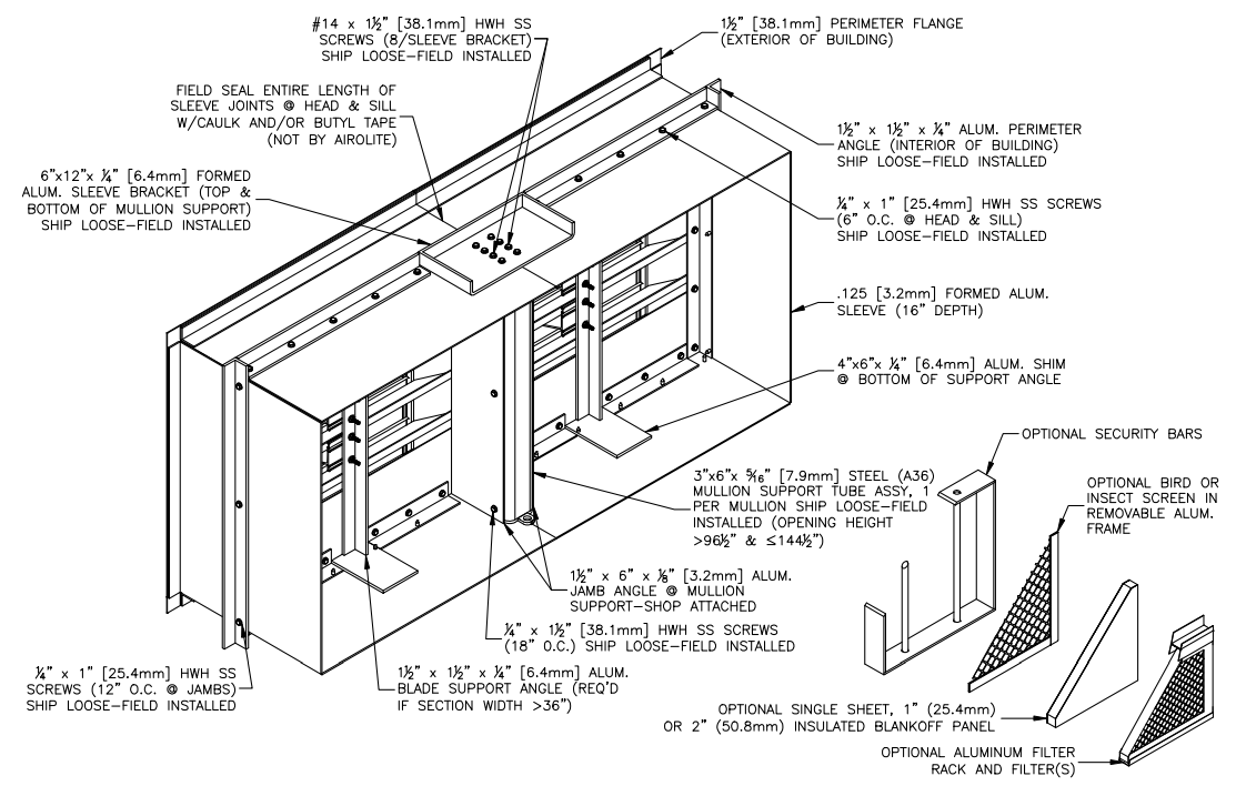 AIROLITE K6746MD Flange or Sleeve - Height