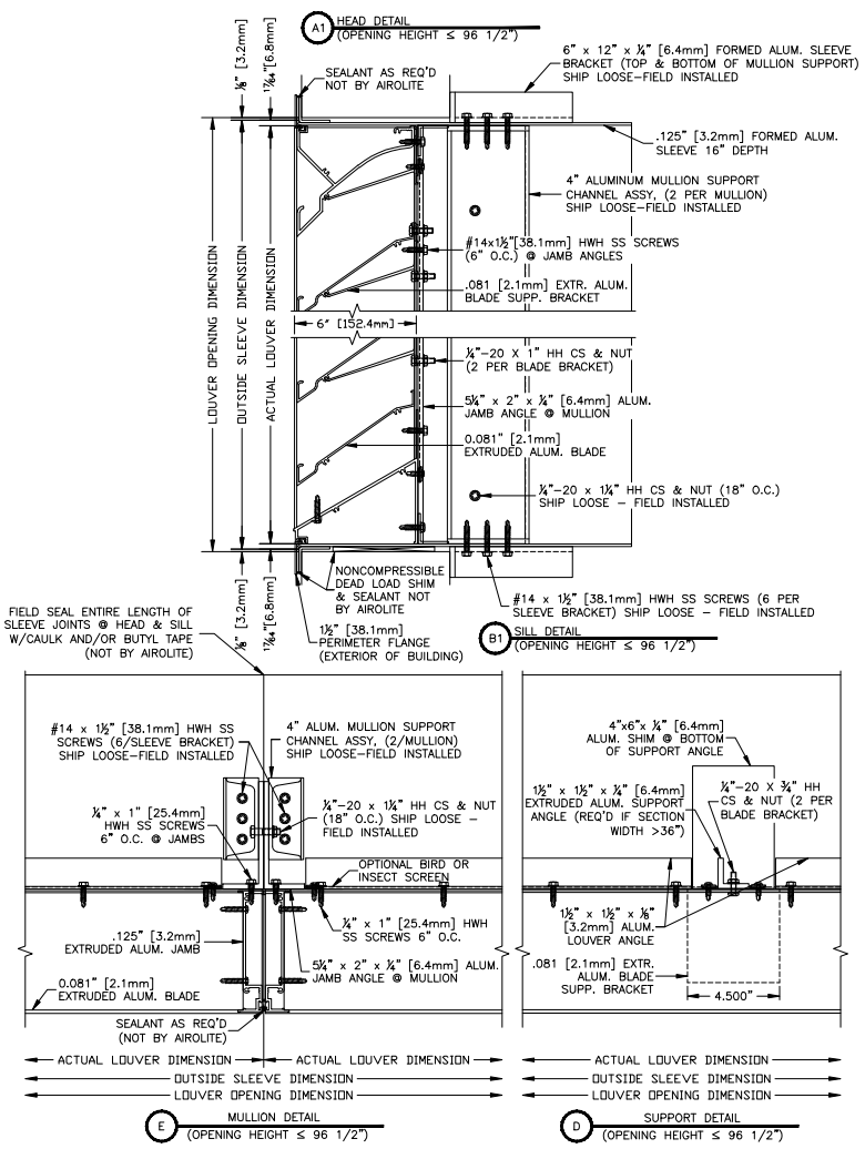 AIROLITE K6746MD Flange or Sleeve - Multiple Sections