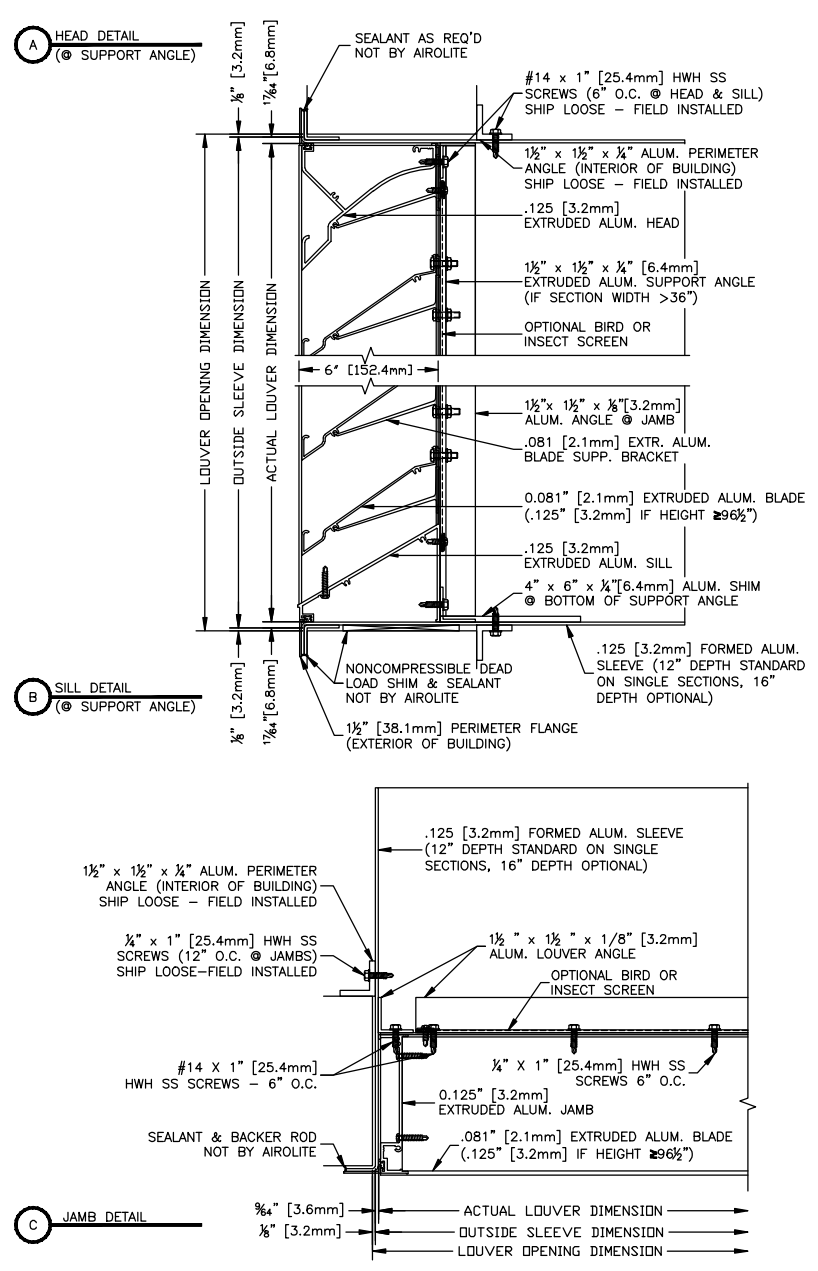 AIROLITE K6746MD Flange or Sleeve - Single Section