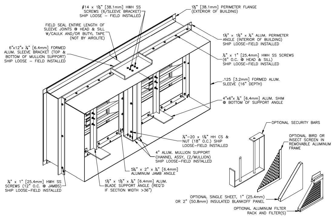 AIROLITE K6746MD Flange or Sleeve - Structure Depth