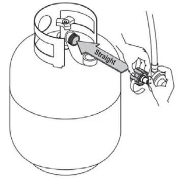 BIGHORN J-626 Tabletop Gas Pizza Oven - CONNECTING LP GAS CYLINDER