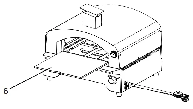 BIGHORN J-626 Tabletop Gas Pizza Oven - main body assembly 3