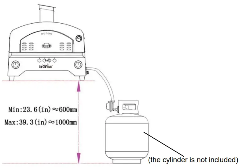 BIGHORN J-626 Tabletop Gas Pizza Oven - overview 2