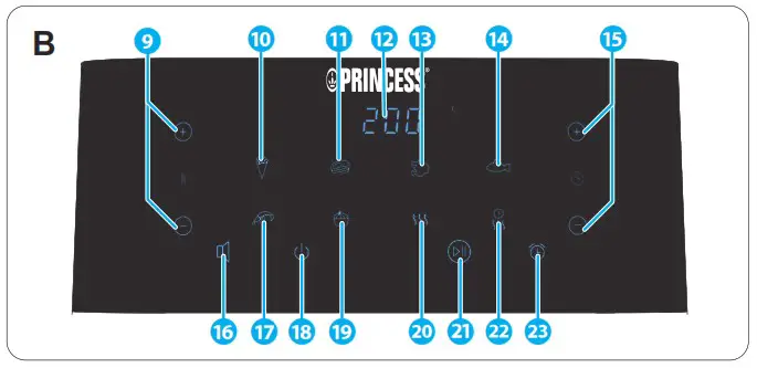 PRINCESS 01 182238 01 001 Airfryer - Product Overview 2