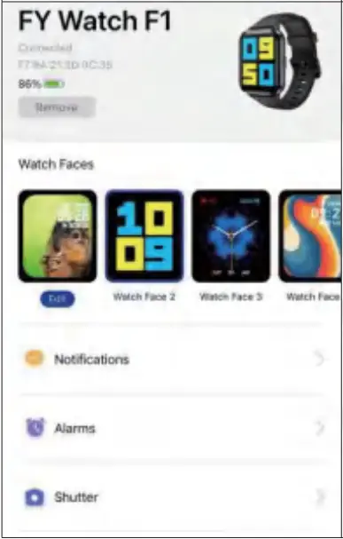 FreeYond 2303007W Smart Band Watch - Favourite Contact