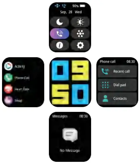 FreeYond 2303007W Smart Band Watch - Function Navigation