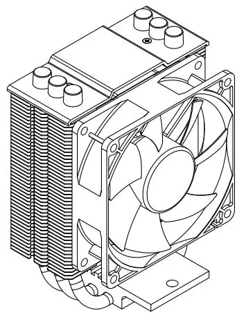 SILVeR MonKey SMX-CPUBRE-100 Breezy CPU Cooler-FIG1