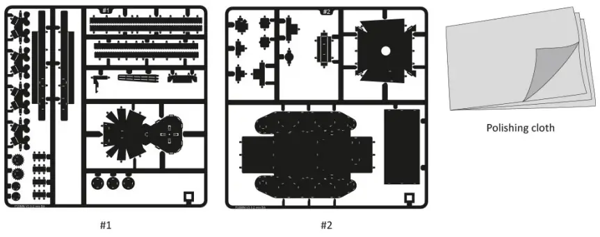 MODEL PARTS AND ASSEMBLY TOOLS