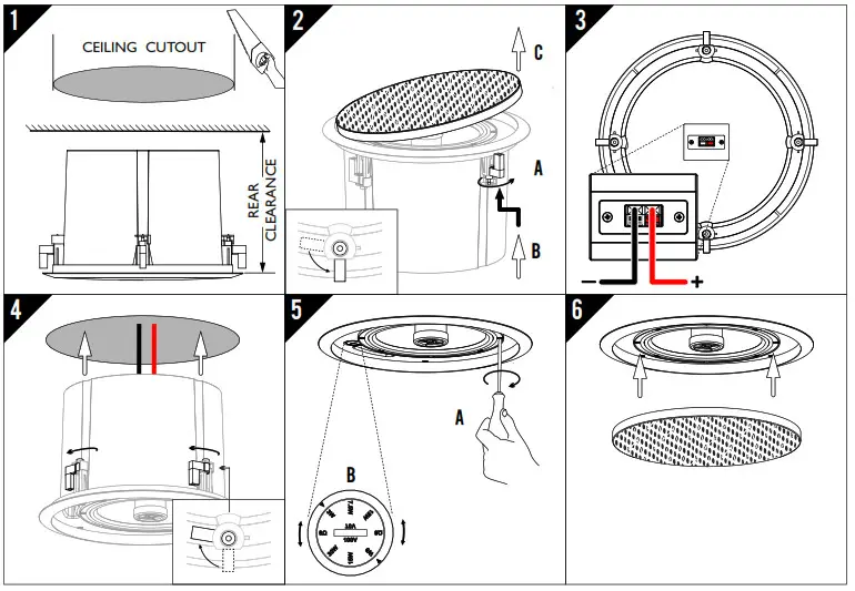 HH ELECTRONICS TNi-C4 Ceiling Loudspeaker - INSTALLATION GUIDE