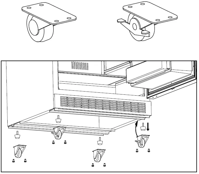 Silhouette DAR055D1BSSPRO Refrigerator installation 2
