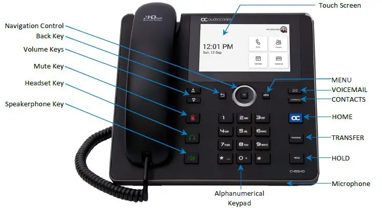 audiocodes C455HD Microsoft Teams WiFi IP Phone fig1