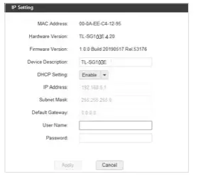 tp link 16 Port Gigabit Easy Smart Switch Installation - Smart Configuration 2