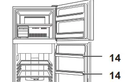 SHARP SJ-X380GP Double Door Refrigerator- Egg pocket