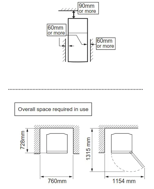 SHARP SJ-X380GP Double Door Refrigerator- Installation 1