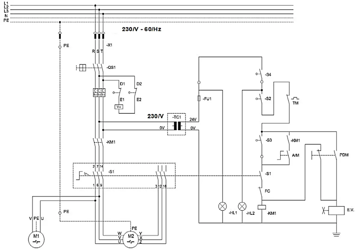 DAKE SE8 5M Semi Auto Mitering Bandsaw - ELECTRICAL DIAGRAM