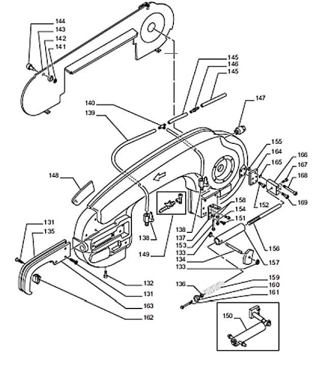 DAKE SE8 5M Semi Auto Mitering Bandsaw - EXPLODED VIEWS 2