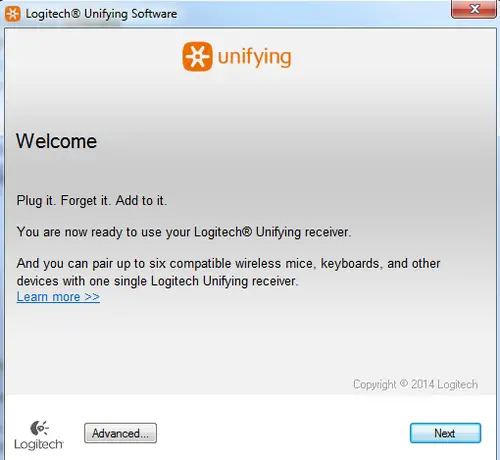 Unifying Welcome Window