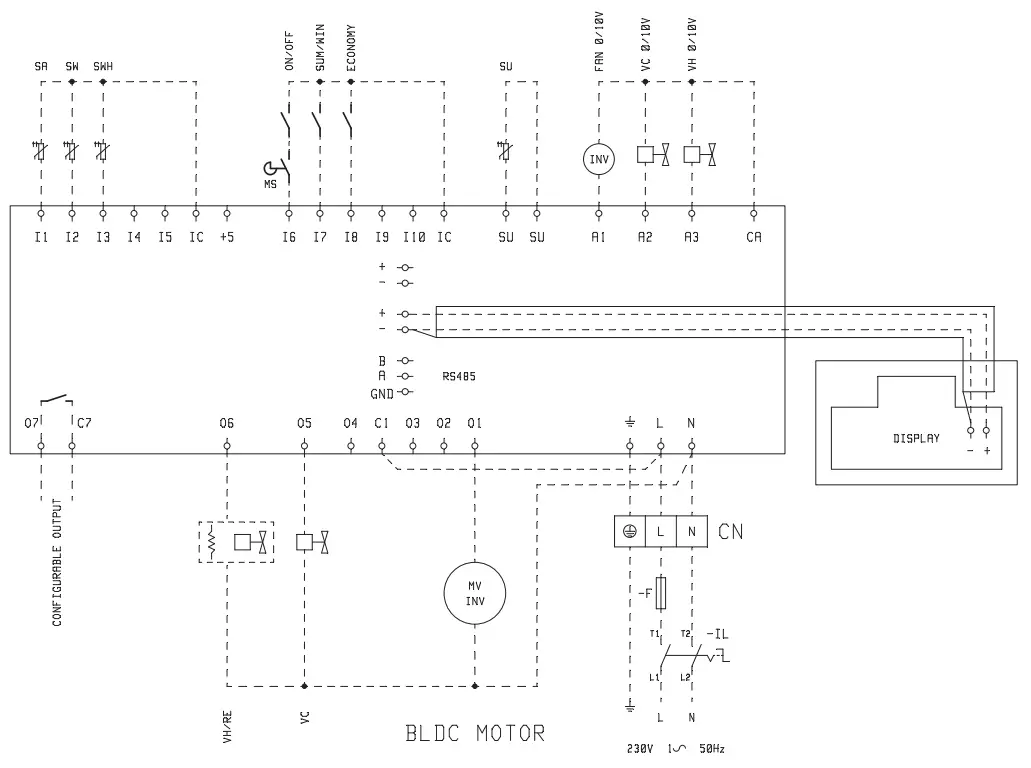 DAIKIN FWV FWZ Fan Coil Units - FWECSA (FWZ-R-S) BLDC motor